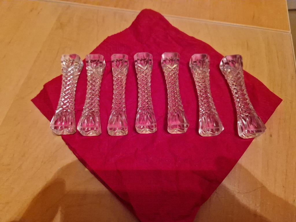 Antieke kristallen messenleggers, Ophalen of Verzenden