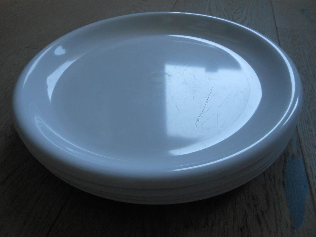 Te koop 4x Bord Country Life Style dinerbord ontbijtbord wit, Caravans en Kamperen, Ophalen of Verzenden, Nieuw