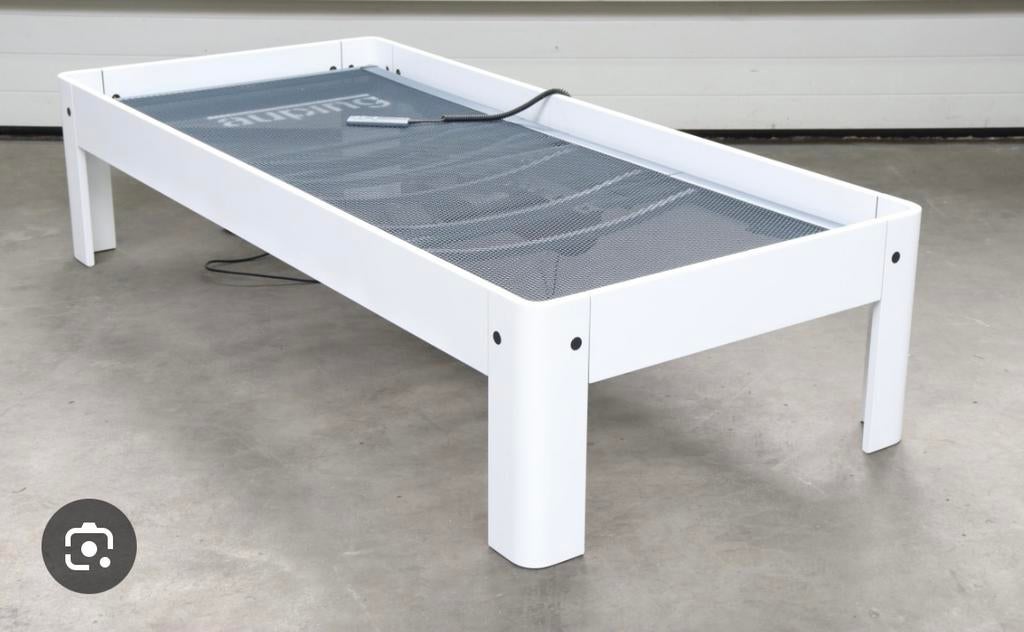 1 persoons auping bed wit, Ophalen, Gebruikt, 90 cm, Eenpersoons