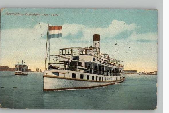 Salonboot Amsterdam-Zaandam  Czaar Peter st 1912