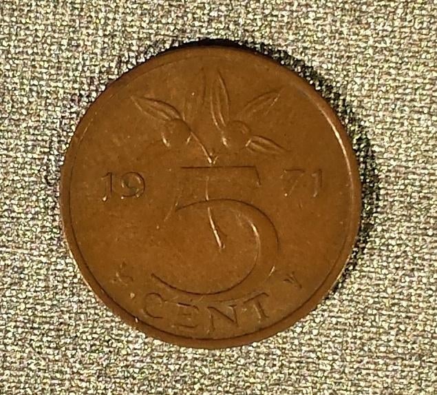 Munt:5 cent Nederland 1971 [3796]  [PoMuNe], Postzegels en Munten, Munten | Nederland, Losse munt, 5 cent, Koningin Juliana, Ophalen of Verzenden
