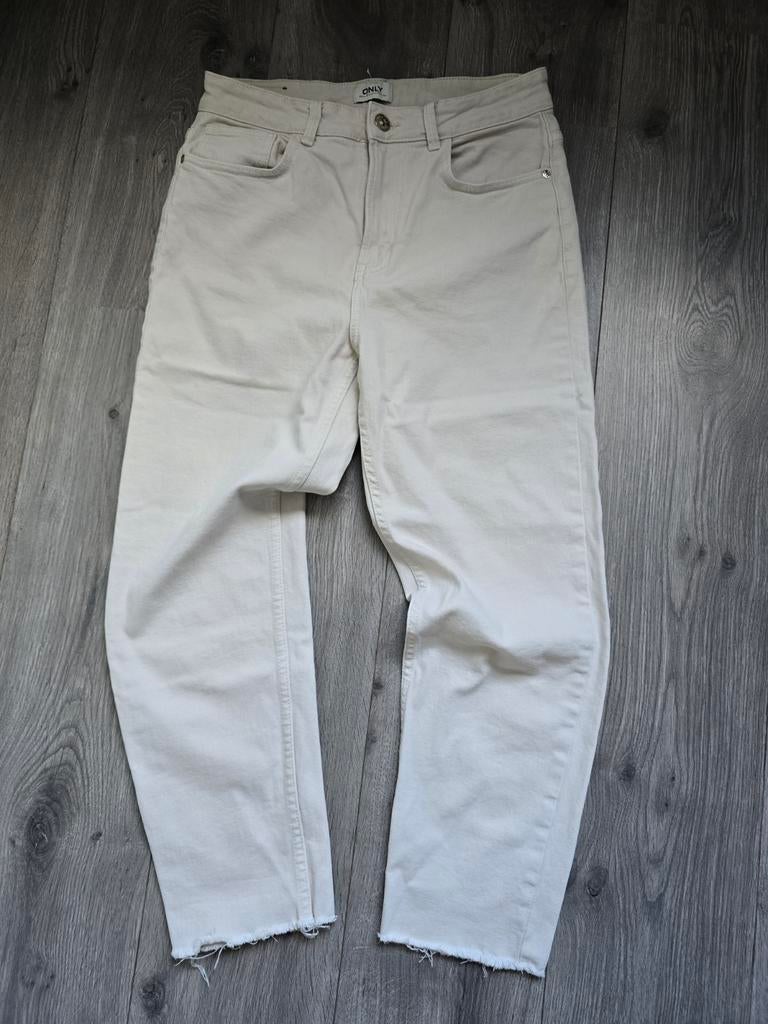 Creme broek Only, maat W28 L30, Nieuw (LI3), Maat 38/40 (M), Beige, Nieuw, Ophalen of Verzenden