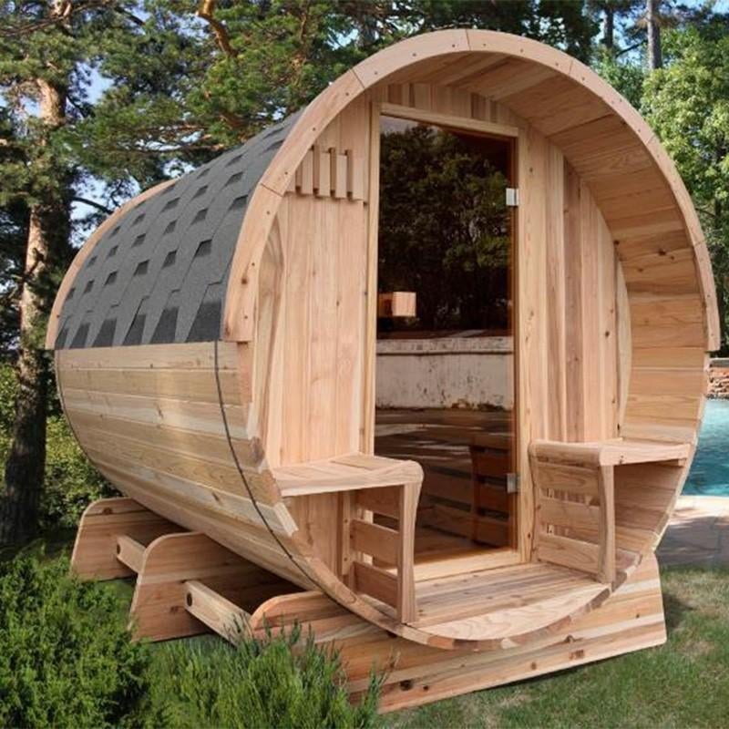 Barrelsauna TR270 | Harvia kachel | v.a. €6.295, Ophalen of Verzenden, Nieuw, Fins of Traditioneel, Complete sauna