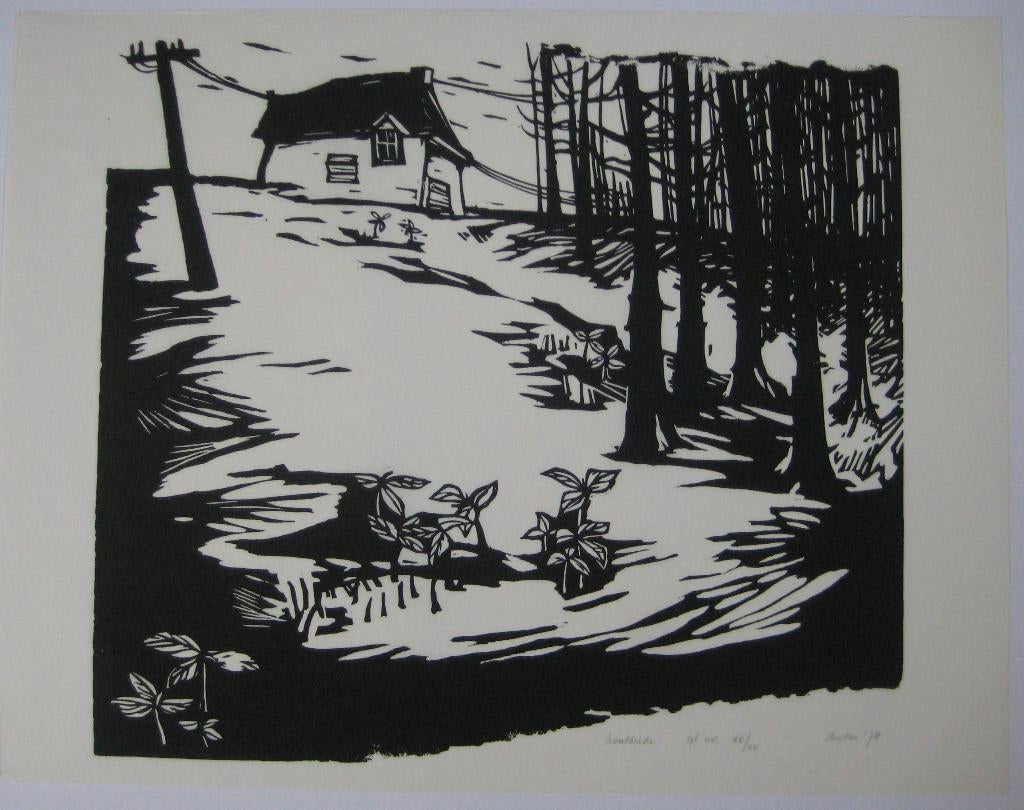 Houtsnede van Anton Homan, Ophalen of Verzenden