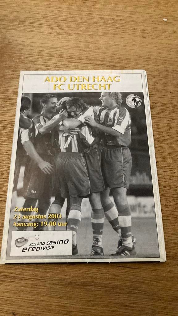 Programma ADO Den Haag - FC Utrecht 23 augustus 2003, Ophalen of Verzenden, Zo goed als nieuw, F.C. Utrecht, Boek of Tijdschrift