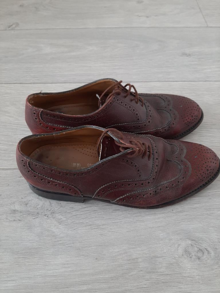 Vintage Van Bommel schoenen maat 8,5 (42,5), Ophalen, Gedragen, Bruin