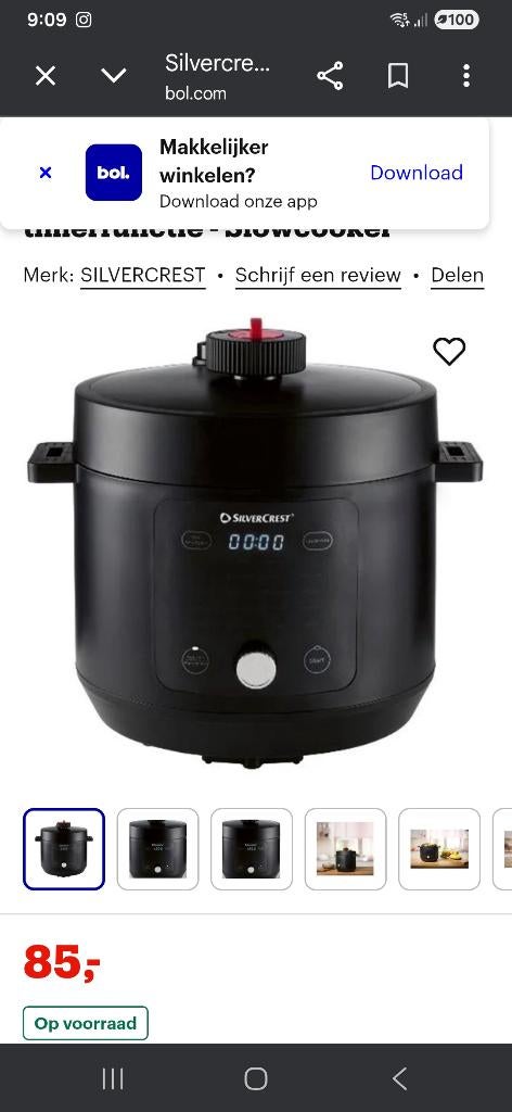 SilverCrest, Electric Presure Cooker, Verzenden, Vaatwasmachinebestendig, Nieuw