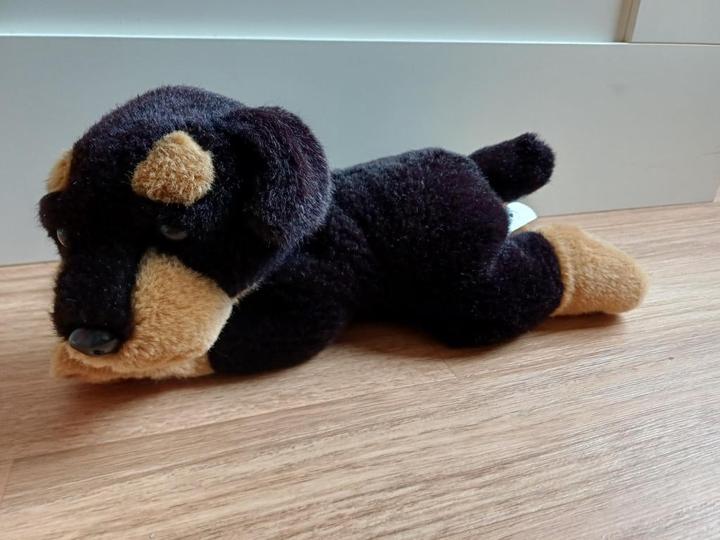 Evora hond hondje zwart rottweiler bruin, Ophalen of Verzenden, Zo goed als nieuw, Hond