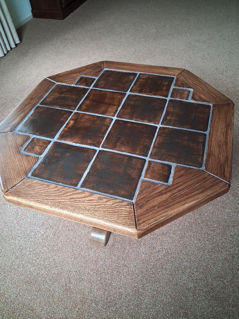 Eiken tafel, Eikenhout, 200 cm of meer, Minder dan 50 cm, Rechthoekig