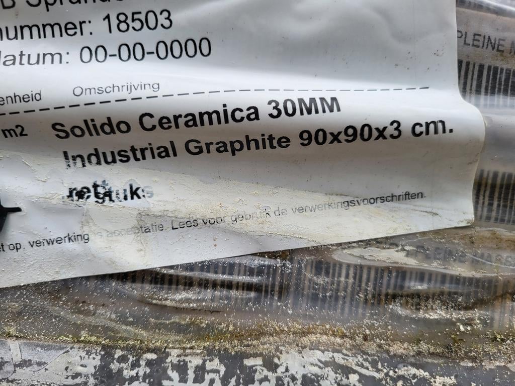 Keramische tuintegels  solido ceramica industrial graphite, Doe-het-zelf en Verbouw, Dakpannen en Dakbedekking, Ophalen, Zwart