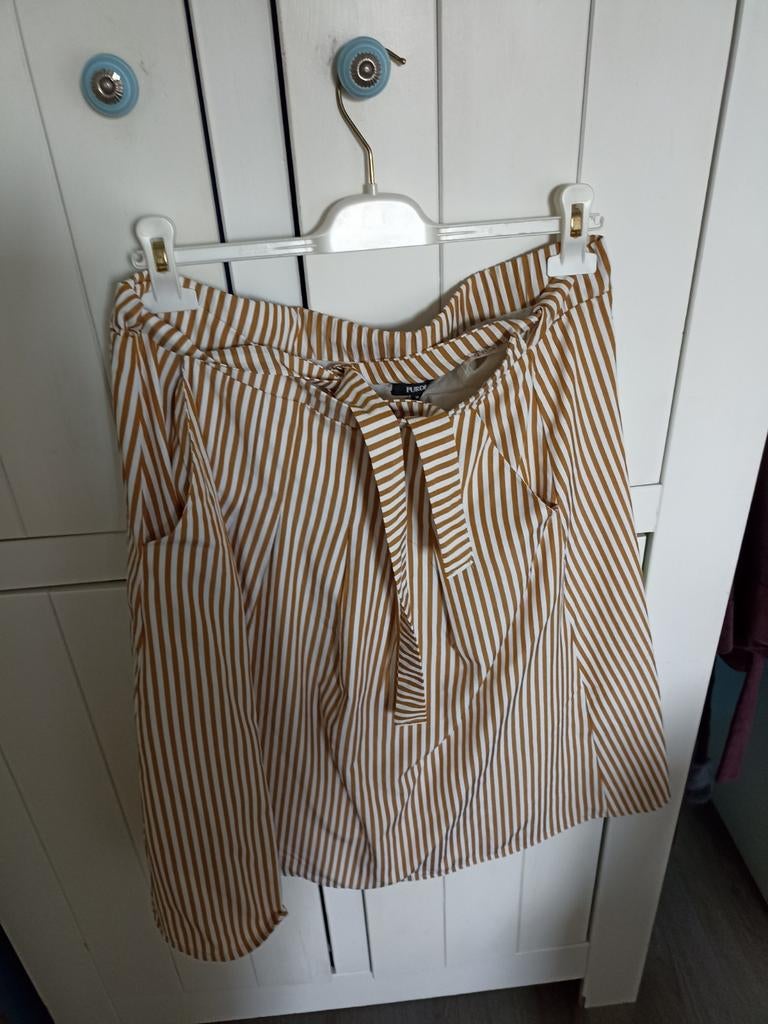 Leuke gestreepte rok van Purdey - Maat 36, Beige, Ophalen of Verzenden, Zo goed als nieuw, Purdey