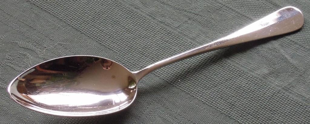 Nr K272B: 1 Verzilverde Hollands Glad opscheplepel Sola 100, Ophalen of Verzenden