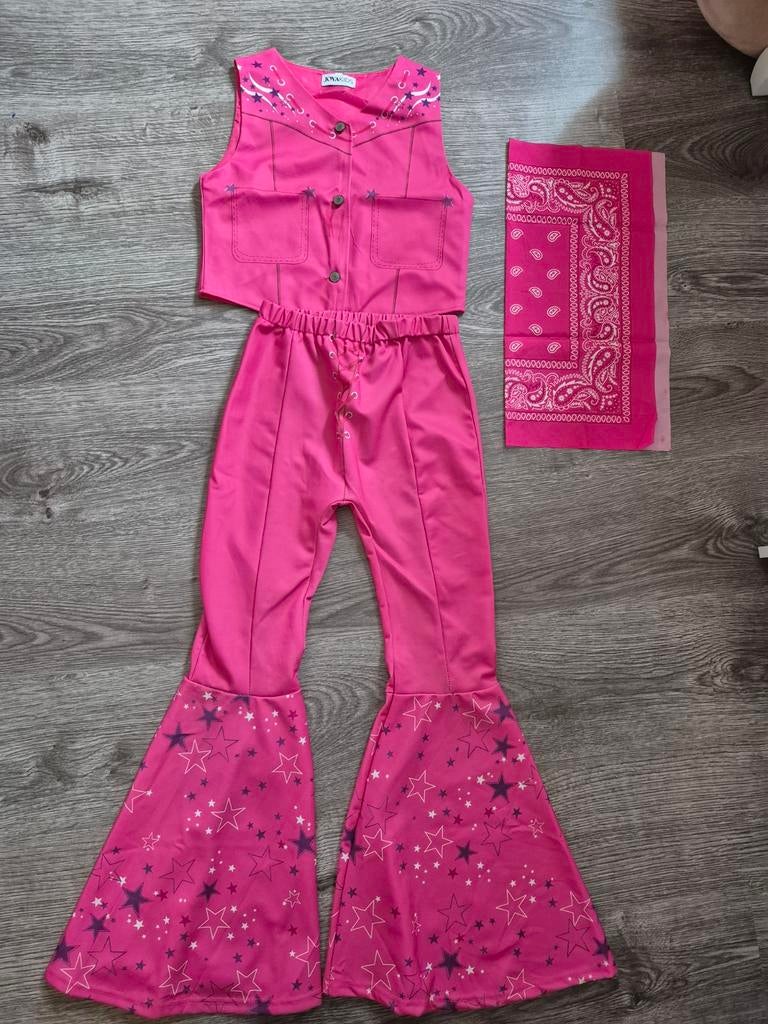 Carnaval Barbie Outfit Maat 140/146, Kinderen en Baby's, Carnavalskleding en Verkleedspullen, Ophalen of Verzenden, Zo goed als nieuw