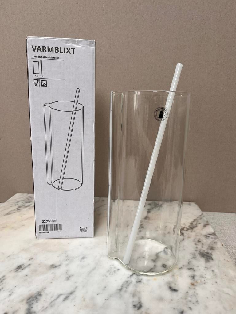 Ikea Varmblixt Sabine Marcelis waterkan met glazen roerstick, Ophalen, Nieuw, Overige typen