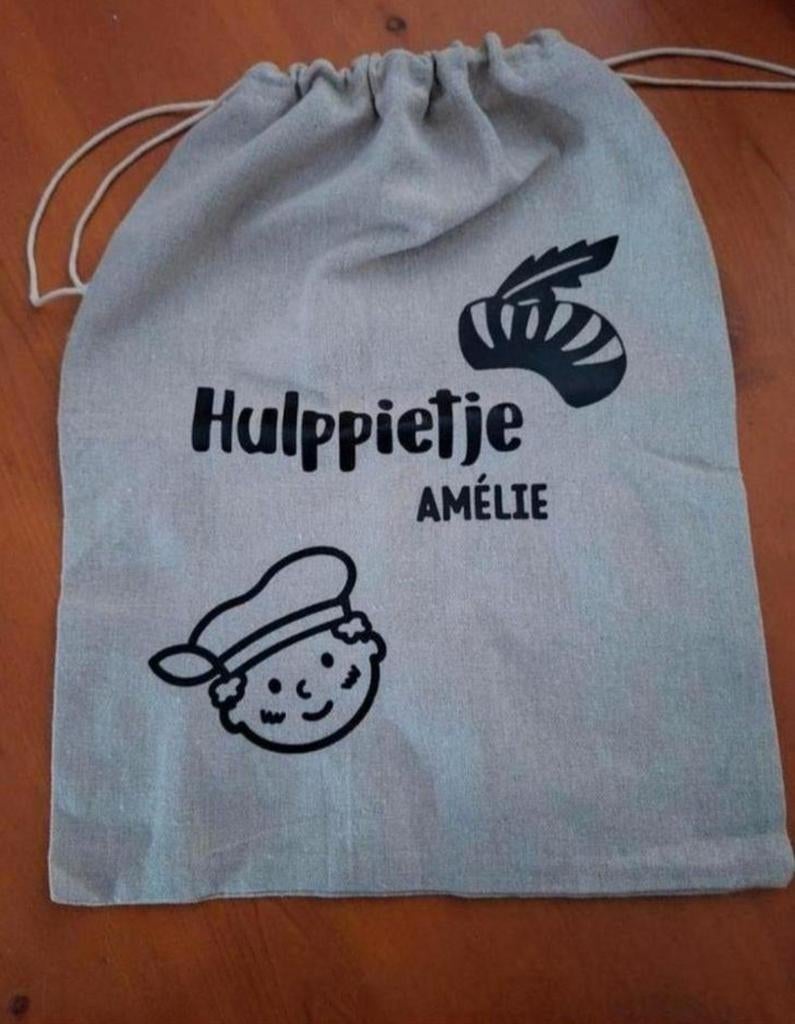 Hulp pietje. Zak van Sint.gepersionaliseerd. nieuw, Diversen, Sinterklaas, Ophalen of Verzenden, Nieuw