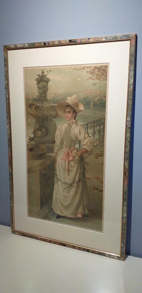 litho, Antiek en Kunst, Kunst | Schilderijen | Klassiek, Ophalen of Verzenden