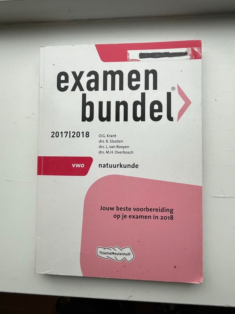 Examenbundel Natuurkunde VWO 2017/2018, Boeken, Ophalen of Verzenden, Beta, Zo goed als nieuw