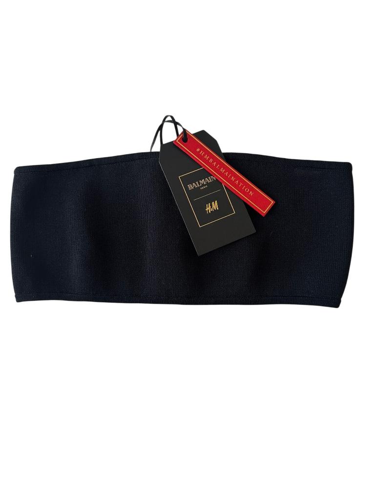 Balmain x H&M top NIEUW L, Zwart, Nieuw, Ophalen of Verzenden, Zonder mouw