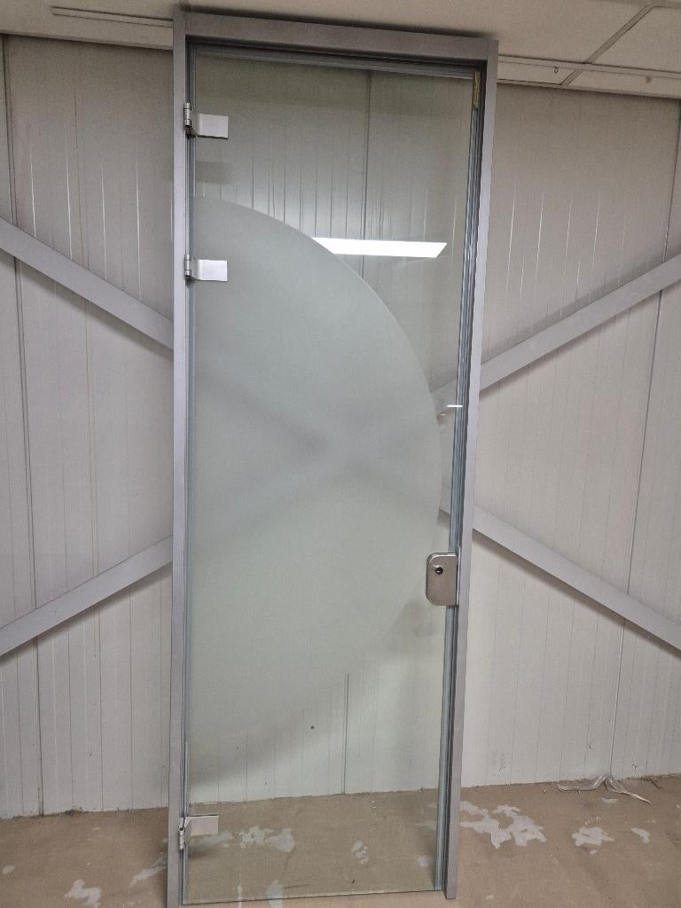 Grote partij glazen deur binnendeur met kozijn ( 540 ), Ophalen, Gebruikt, 120 cm of meer, Binnendeur