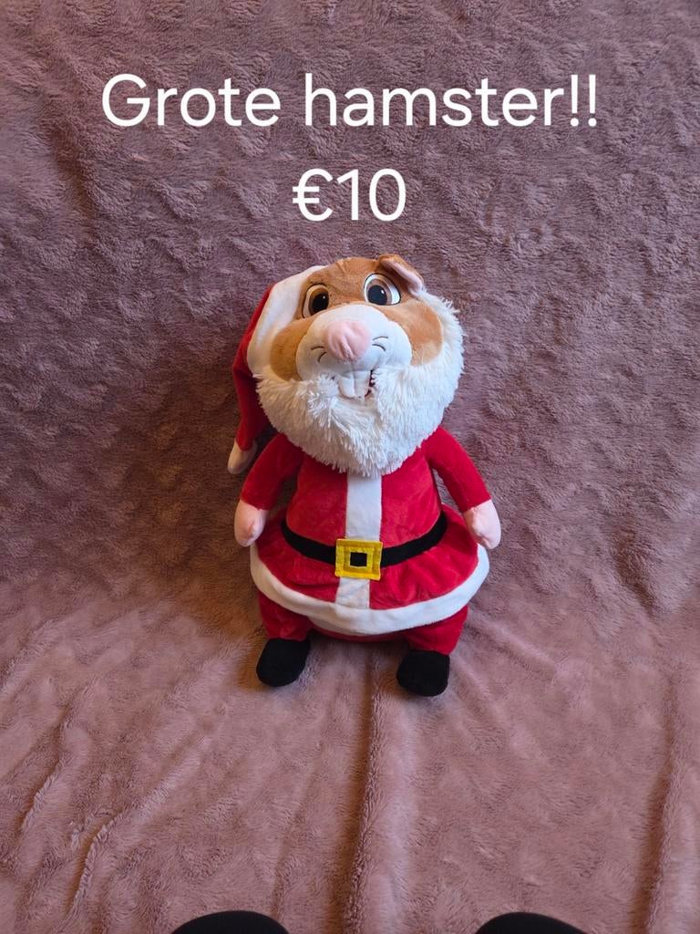 Grote Kerst Hamster Knuffel, Ophalen of Verzenden, Zo goed als nieuw, Overige typen