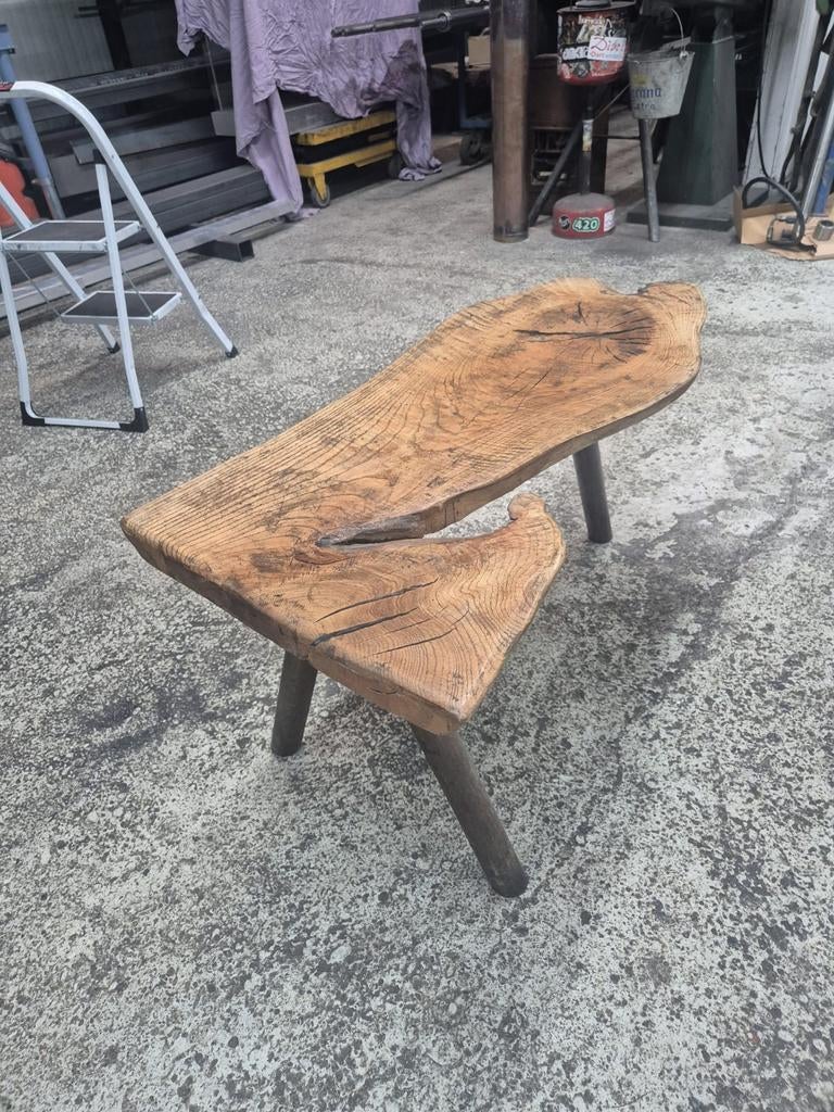 Boomstam Salontafel, Ophalen, 50 tot 100 cm, Zo goed als nieuw, Minder dan 50 cm