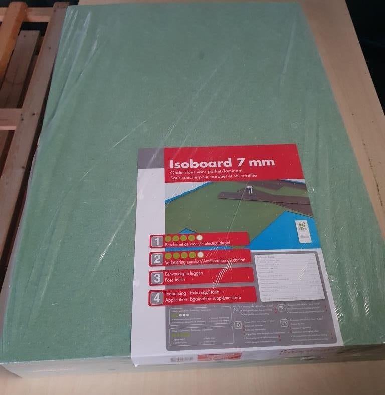 67,7m2 groene ondervloerplaten voor laminaat/parket 7 mm dik, Huis en Inrichting, Stoffering | Vloerbedekking, Nieuw, Laminaat