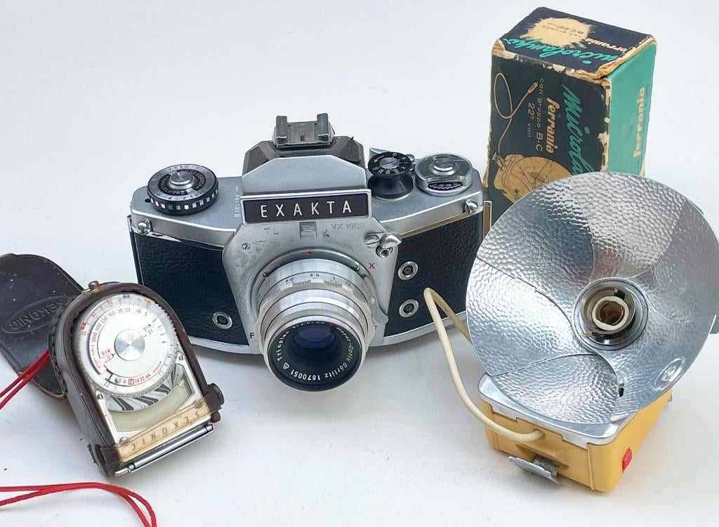 Exakta TL VX1000 met M.O.G Trioplan 50mm f2.9, Ophalen of Verzenden, Compact, Overige Merken