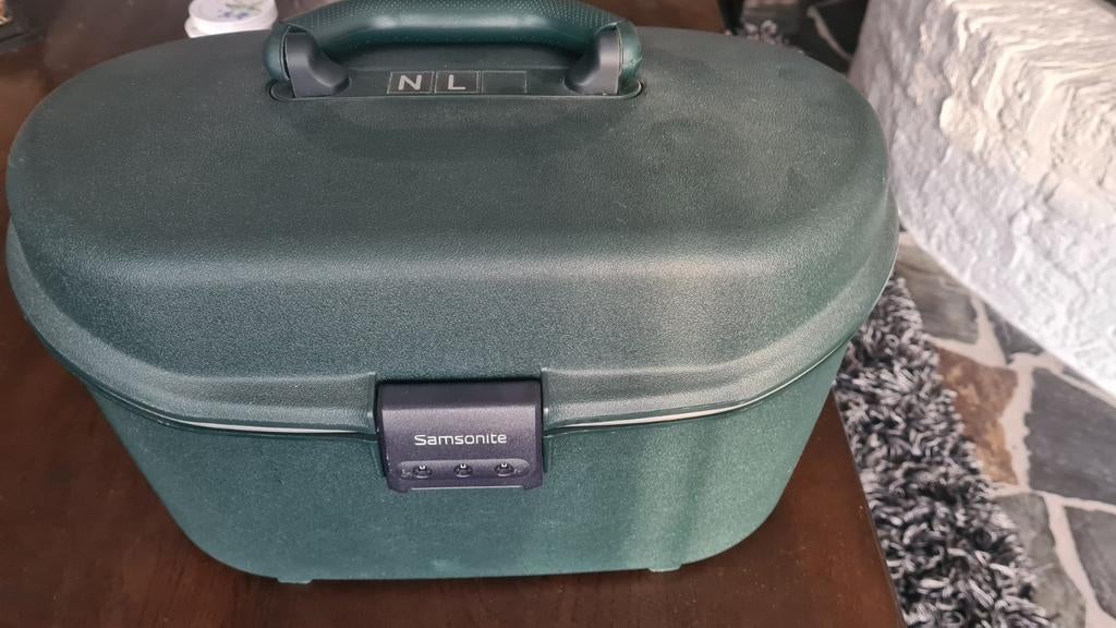 Samsonite Beauty Case Hard - Donkergroen, Ophalen, Gebruikt, Met slot, Hardcase