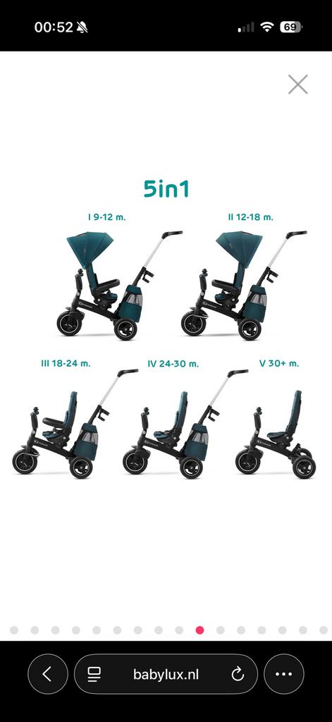 Kinderkraft Easytwist Driewieler, Fietsen en Brommers, Fietsen | Driewielers, Ophalen, Zo goed als nieuw, Verstelbare zitting