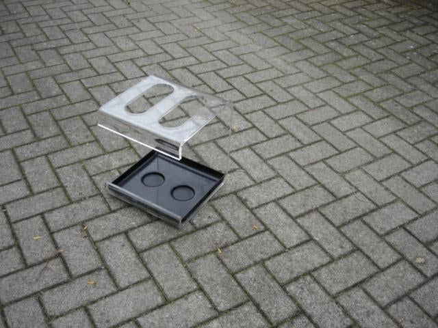 Vintage clear acrylic paraplubak Michel Dumas??, Ophalen of Verzenden, Gebruikt, Kunststof
