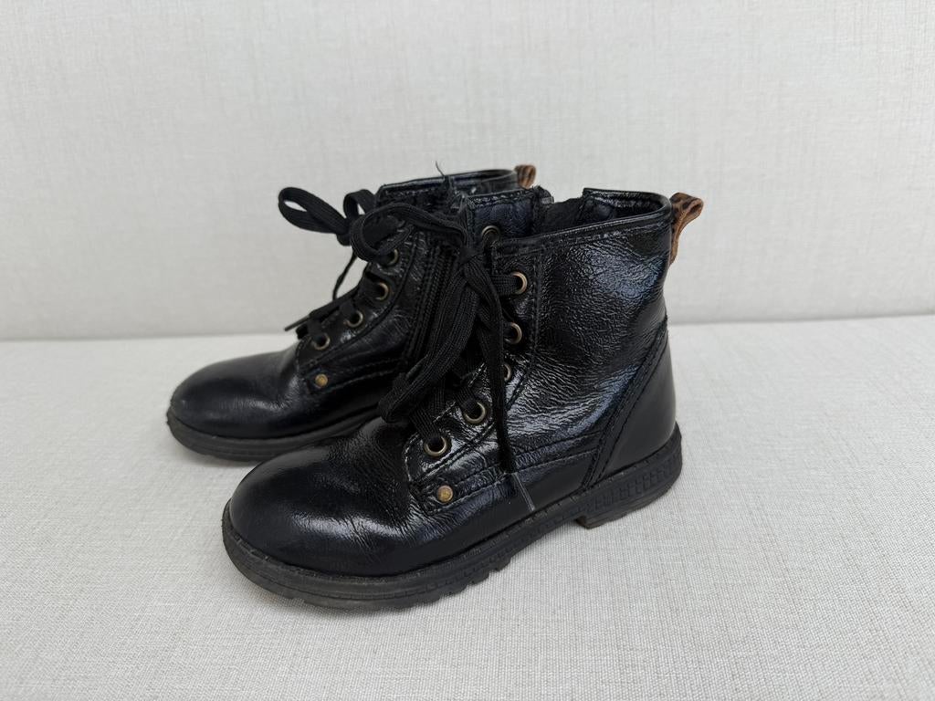 Zwarte leren Keq boots maat 27!, Meisje, Keq, Schoenen, Ophalen of Verzenden