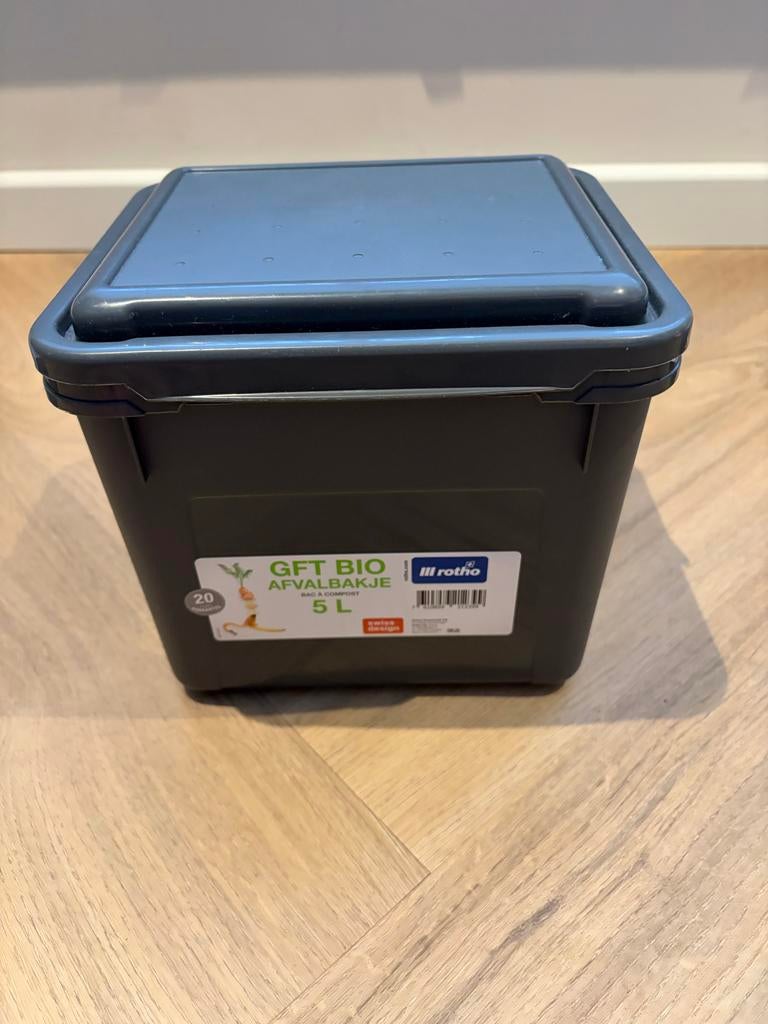 GFT Afvalbakje - Rotho - 5 Liter, Kunststof, Nieuw, Ophalen of Verzenden, Minder dan 10 liter