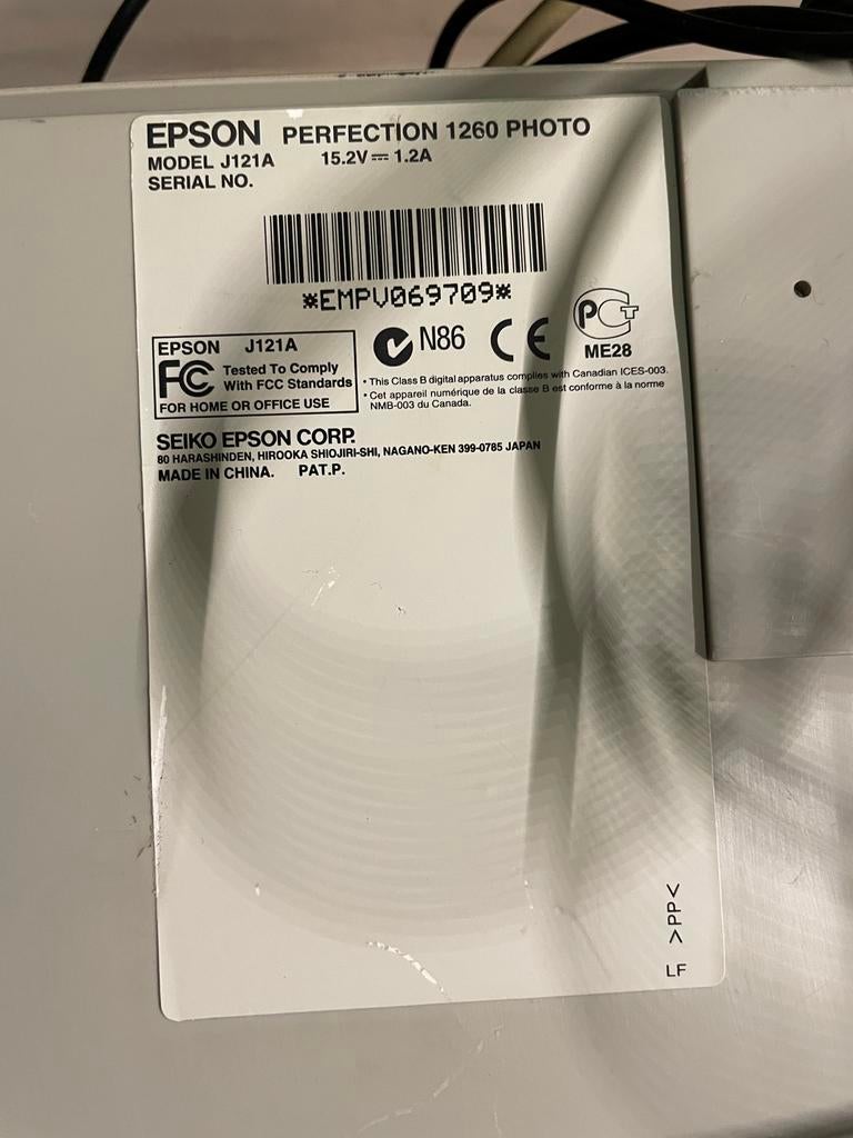 Epson Perfection 1260 Photo Scanner - Windows XP/7, Ophalen of Verzenden, Gebruikt, Flatbedscanner, Windows