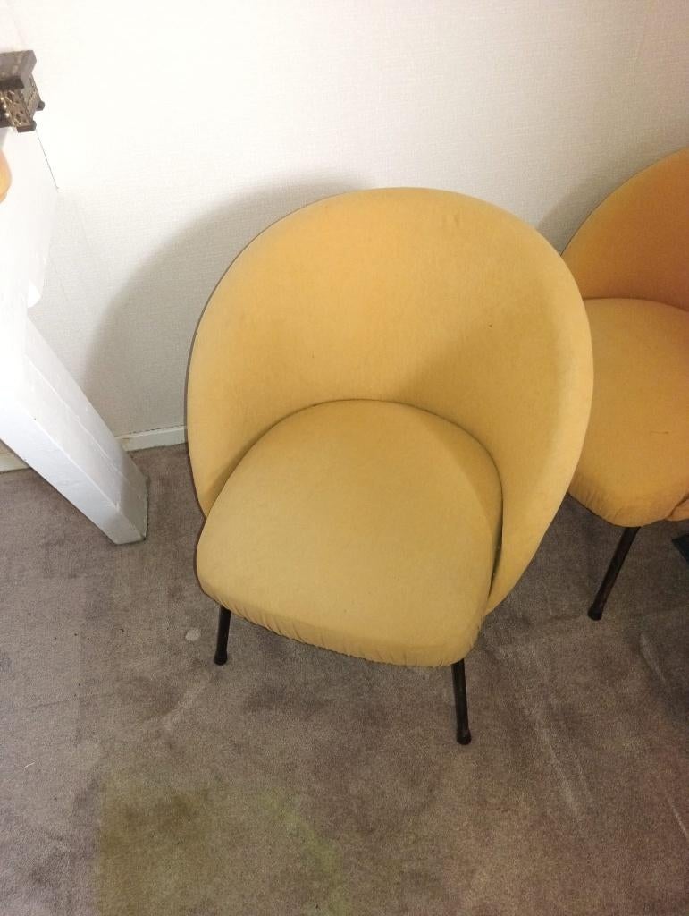 Cocktail Stoel/Flying Saucer Chair, Huis en Inrichting, Fauteuils, Ophalen, Gebruikt, Minder dan 75 cm, Metaal