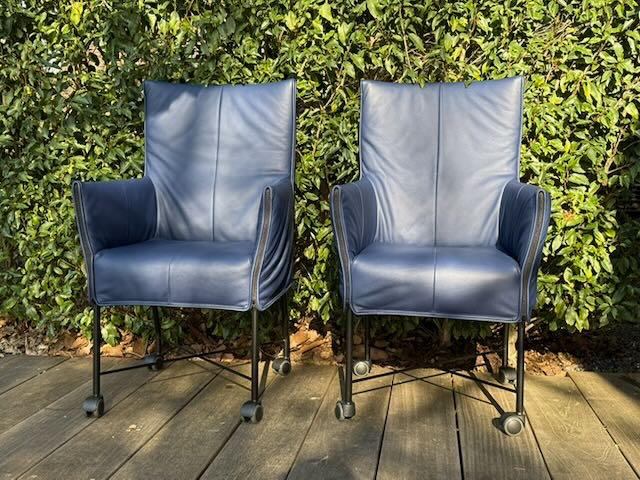 Gerard van de Berg, Montis Chaplin refurbished 2 stuks, Ophalen, Twee, Blauw, Leer