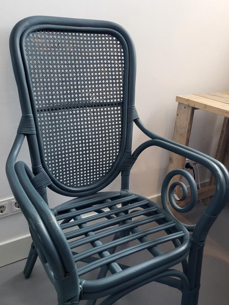 Houten (Rotan)Stoel, Ophalen of Verzenden, Gebruikt, Eén