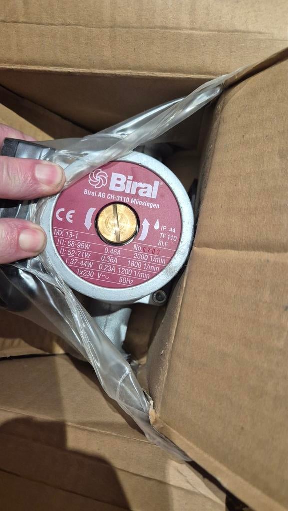 Nieuwe Biral Circulatiepomp in Originele Verpakking, Ophalen of Verzenden, Nieuw, Overige typen