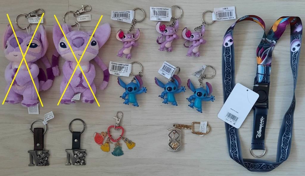 DISNEYLAND PARIJS SLEUTELHANGERS STITCH MICKEY PRINSES JACK, Ophalen of Verzenden, Overige figuren, Nieuw, Overige typen