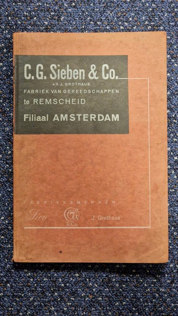 Catalogus van Gereedschappen - C.G. Sieben & Co., Ophalen of Verzenden
