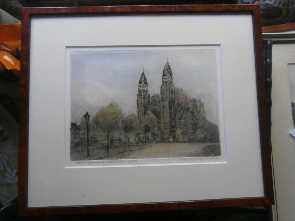 KONINGINNEKERK.dam, Mooie Licht gekl ets BIJL/BRANDENBURG, Ophalen of Verzenden