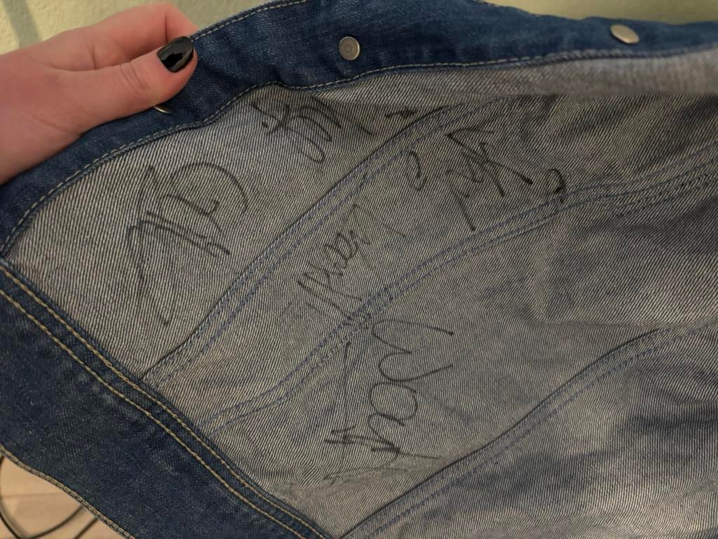 Spijkerjasje handtekeningen chef special, Ophalen of Verzenden, Zo goed als nieuw, Blauw