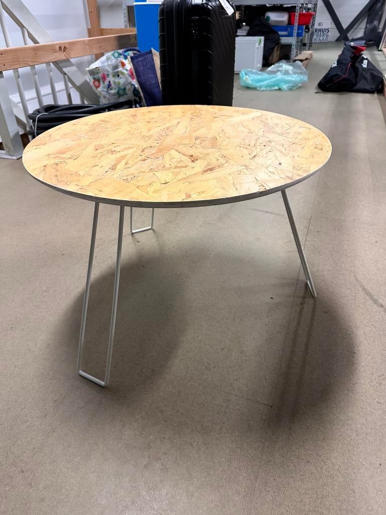 Zuiver bijzettafel OSB L, Ophalen, Minder dan 45 cm, Rond, 55 tot 75 cm