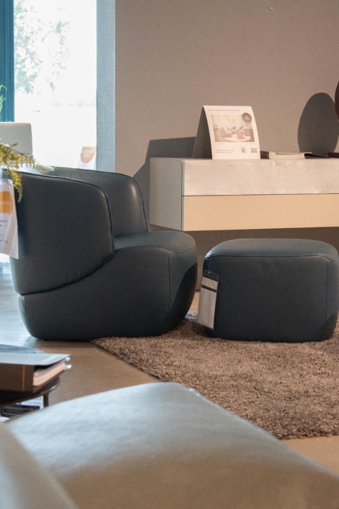 Fauteuil SE384 incl. voetenbank | Rolf Benz, Huis en Inrichting, Fauteuils, Ophalen, Design, Nieuw, 75 tot 100 cm