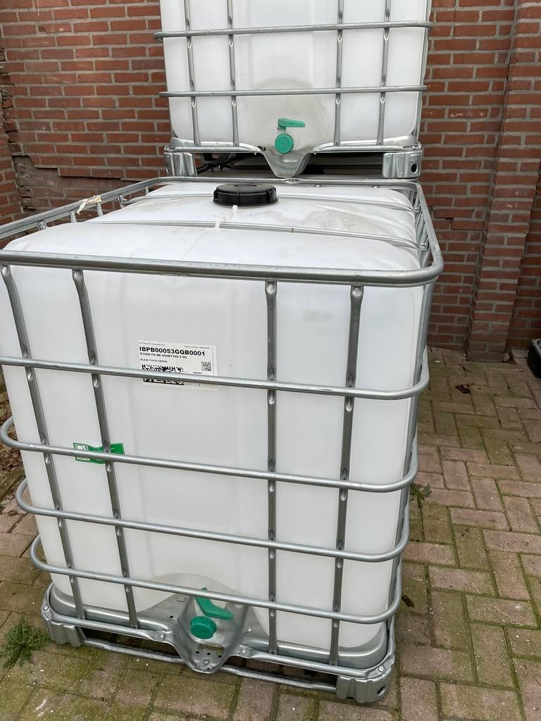 IBC vaten containers slowfeeder regenton watertank, Ophalen, Zo goed als nieuw