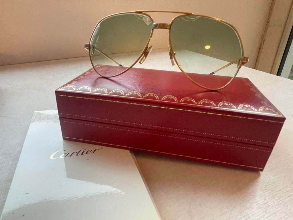 Vintage Cartier Vendome Santos sunglasses/zonnebril, Overige merken, Gebruikt, Zonnebril, Blauw