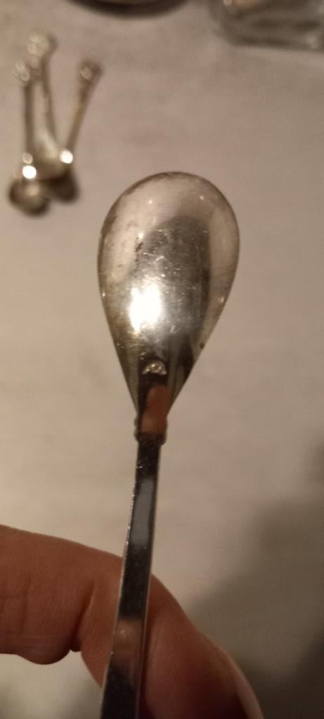 Antieke zilveren zoutlepel, Antiek en Kunst, Ophalen of Verzenden