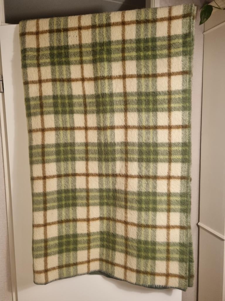 Zuiver scheerwollen vintage deken REAL - Holland,L212 x B150, Ophalen of Verzenden, Gebruikt