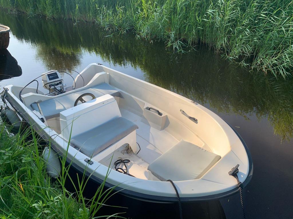 Terhi Micro Fun 3.20m console boot met Yamaha 9.9pk 4 stroke, Watersport en Boten, Vis- en Consoleboten, Ophalen, Gebruikt, Tot 10 pk