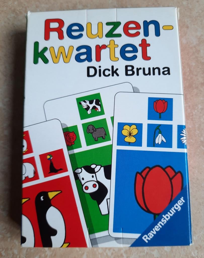 Ravensburger Reuzenkwartet Dick Bruna - Kaartspel, Verzamelen, Speelkaarten, Jokers en Kwartetten, Ophalen of Verzenden, Zo goed als nieuw