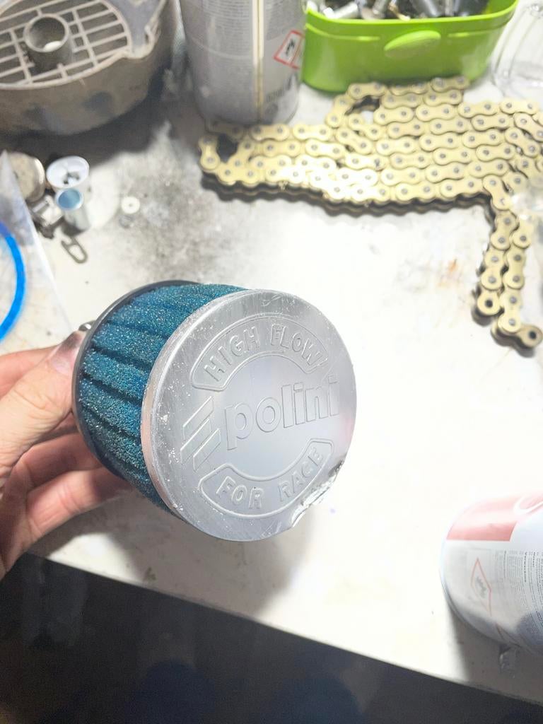 Polini Powerfilter Highflow 32mm, Ophalen of Verzenden, Gebruikt, Carburateur, Polini